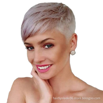 Henan xuchang rebecca fashion brand finger short highlight black bob short pixie cut women weave 613 no lace synthetic hair wig